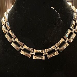 Chic Silver Statement Necklace
